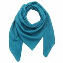 Cotton scarf fine & tightly woven - petrol - squared...