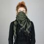 Kufiya - black - green-olive green - Shemagh - Arafat scarf