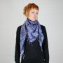 Kufiya style scarf - blue - black - Shemagh - Arafat scarf