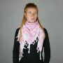 Kufiya - white - pink - Shemagh - Arafat scarf